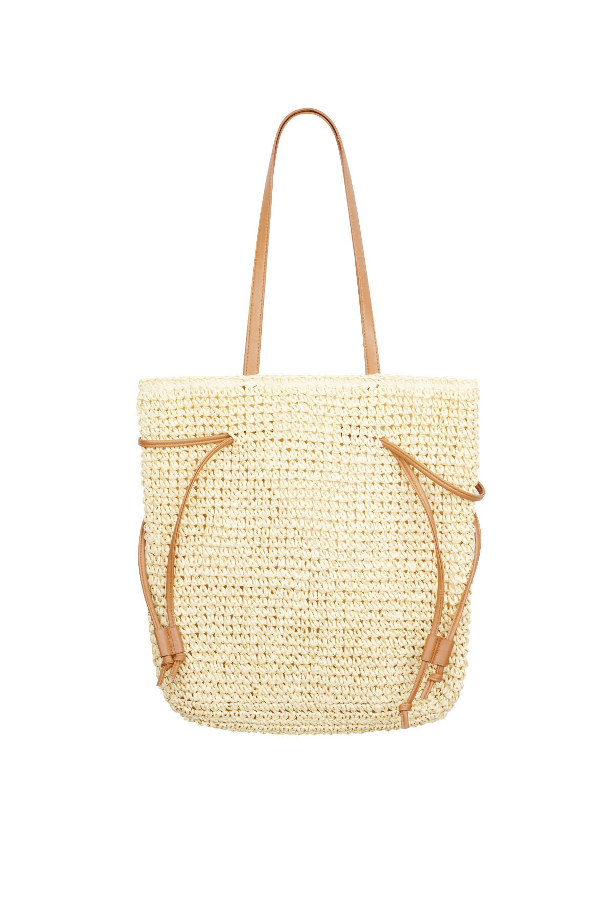 Beach Babe Strandtasche – Geflochtene Sommertasche mit Innentasche 37 x 33 x 10 cm