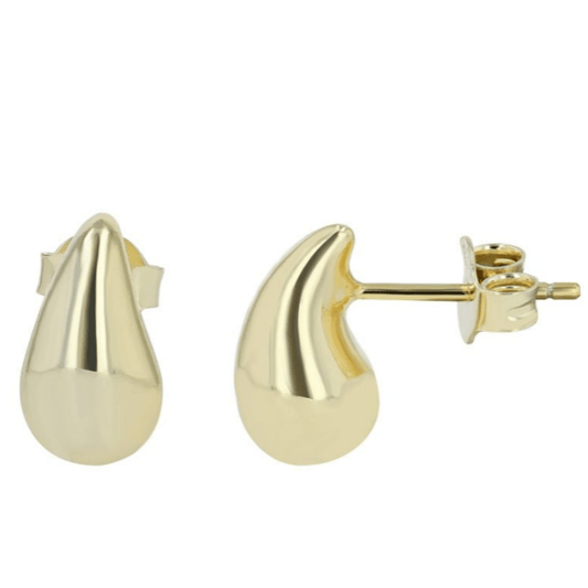 925/ - Echt Silber Ohrstecker vergoldet Tropfen - afHandmade