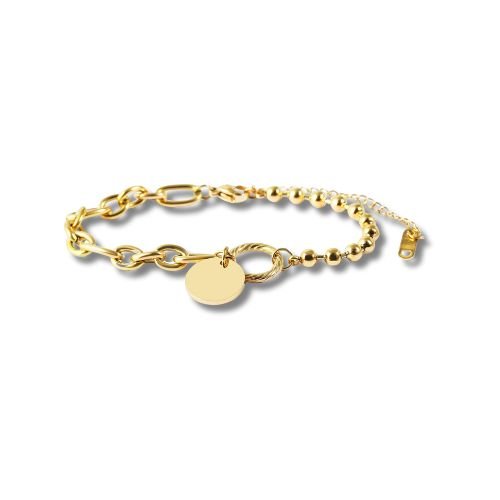 Armband mit Gravur, personalisiertes Armband, Armband Initialen, Edelstahlarmband Damen - afHandmade