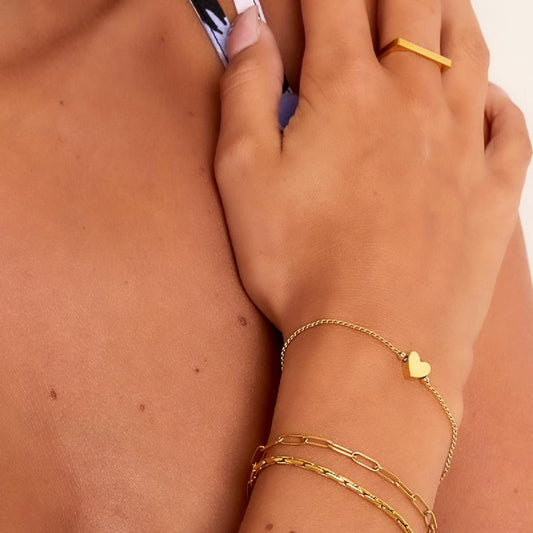 Armband mit Herz aus Edelstahl - afHandmade