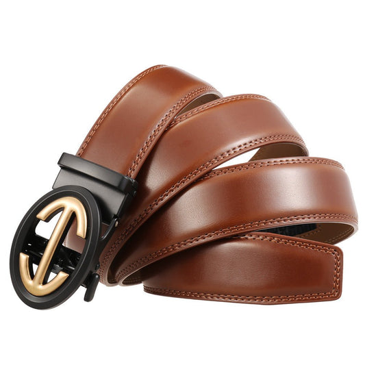 Automatikgürtel Damen und Herren goldfarbige Schnalle, Belté - Mix & Match - afHandmade
