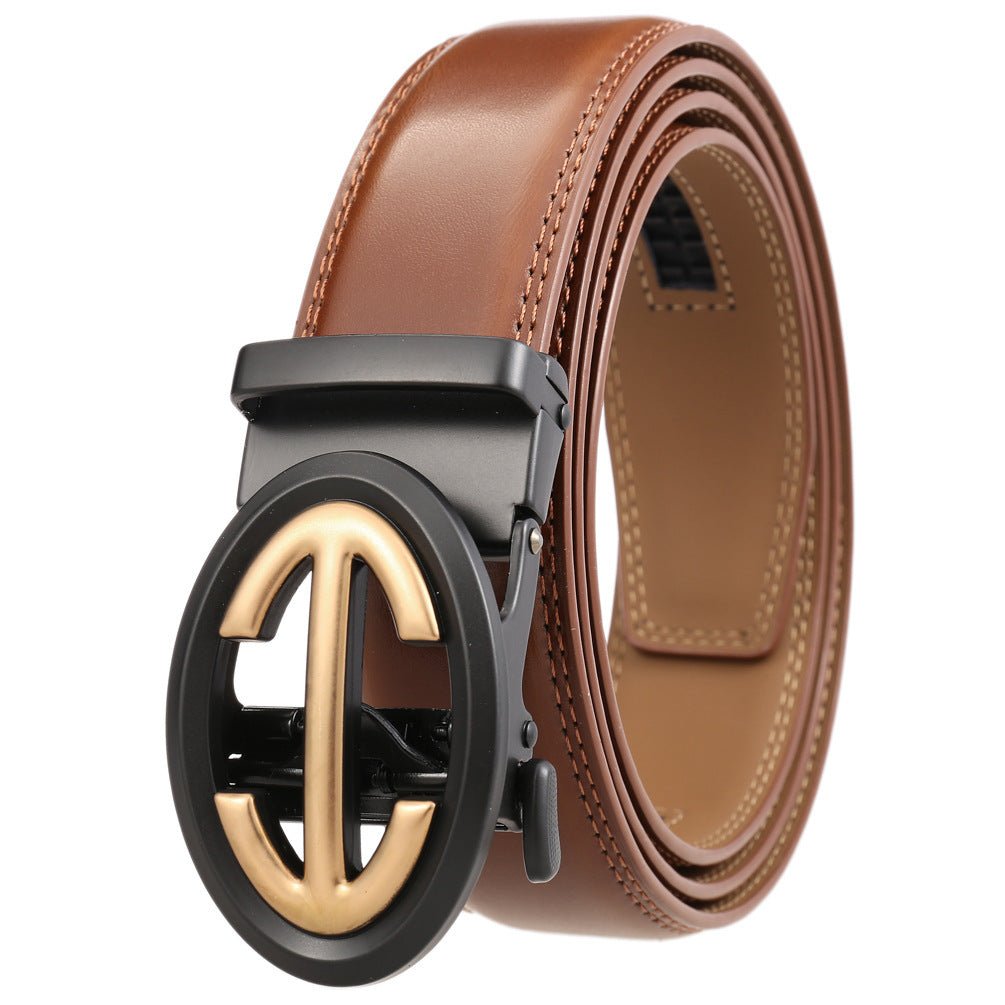 Automatikgürtel Damen und Herren goldfarbige Schnalle, Belté - Mix & Match - afHandmade