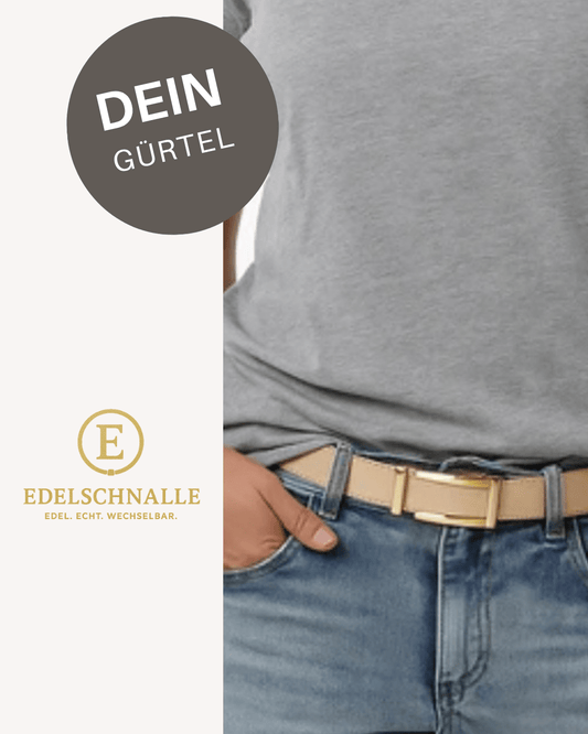 Automatikgürtel Damen und Herren rosegold Schnalle, KIKI - Mix & Match - afHandmade