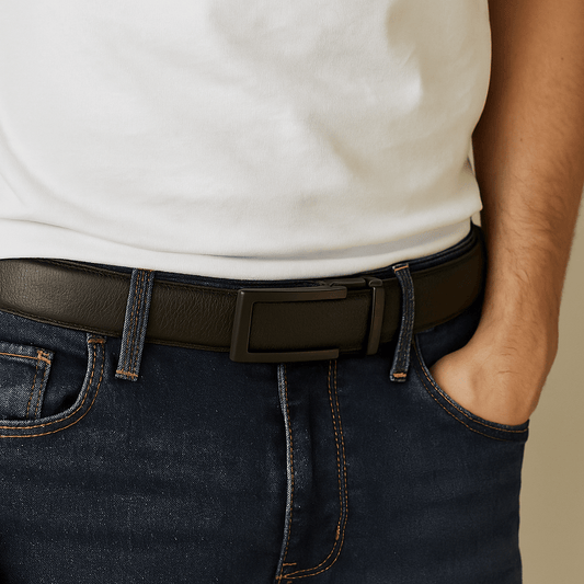 Automatikgürtel Damen und Herren schwarze Schnalle, KIKI - Mix & Match - afHandmade