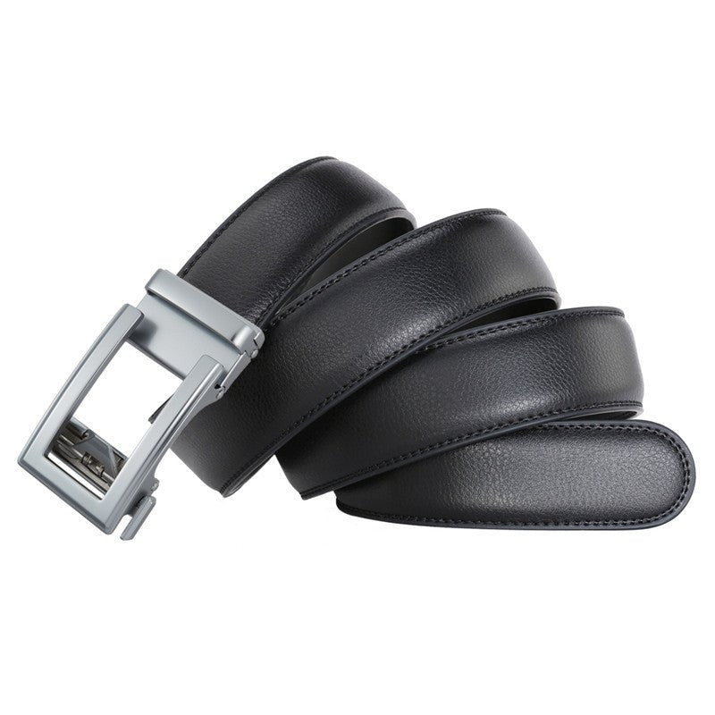 Automatikgürtel Damen und Herren silberfarbige Schnalle - KIKI - Mix & Match - stufenloser Gürtel - afHandmade