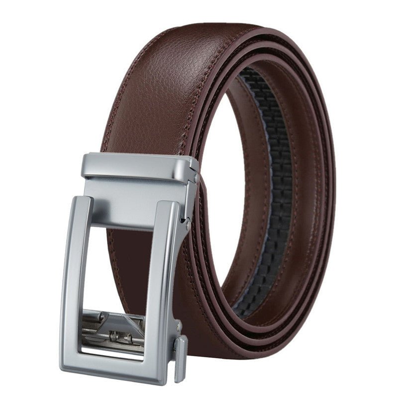 Automatikgürtel Damen und Herren silberfarbige Schnalle - KIKI - Mix & Match - stufenloser Gürtel - afHandmade