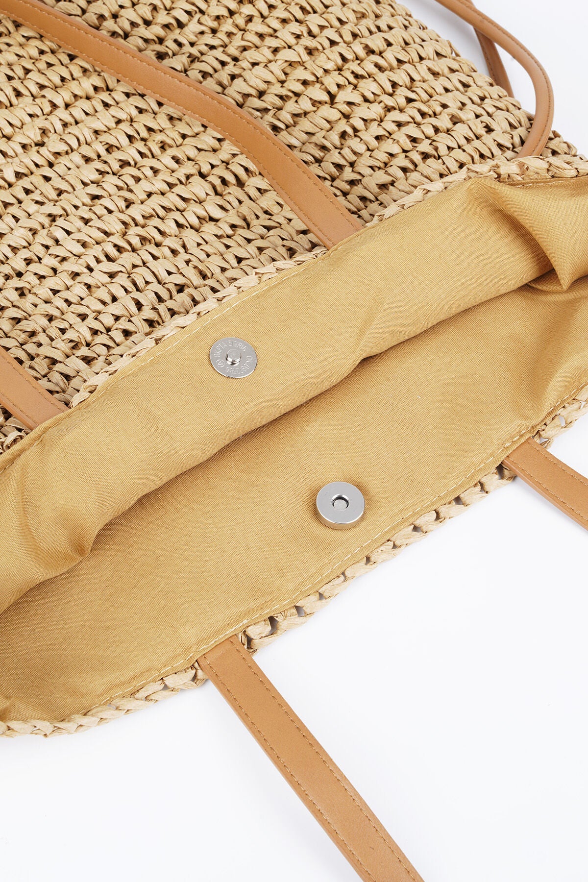 Beach Babe Strandtasche – Geflochtene Sommertasche mit Innentasche 37 x 33 x 10 cm - afHandmade