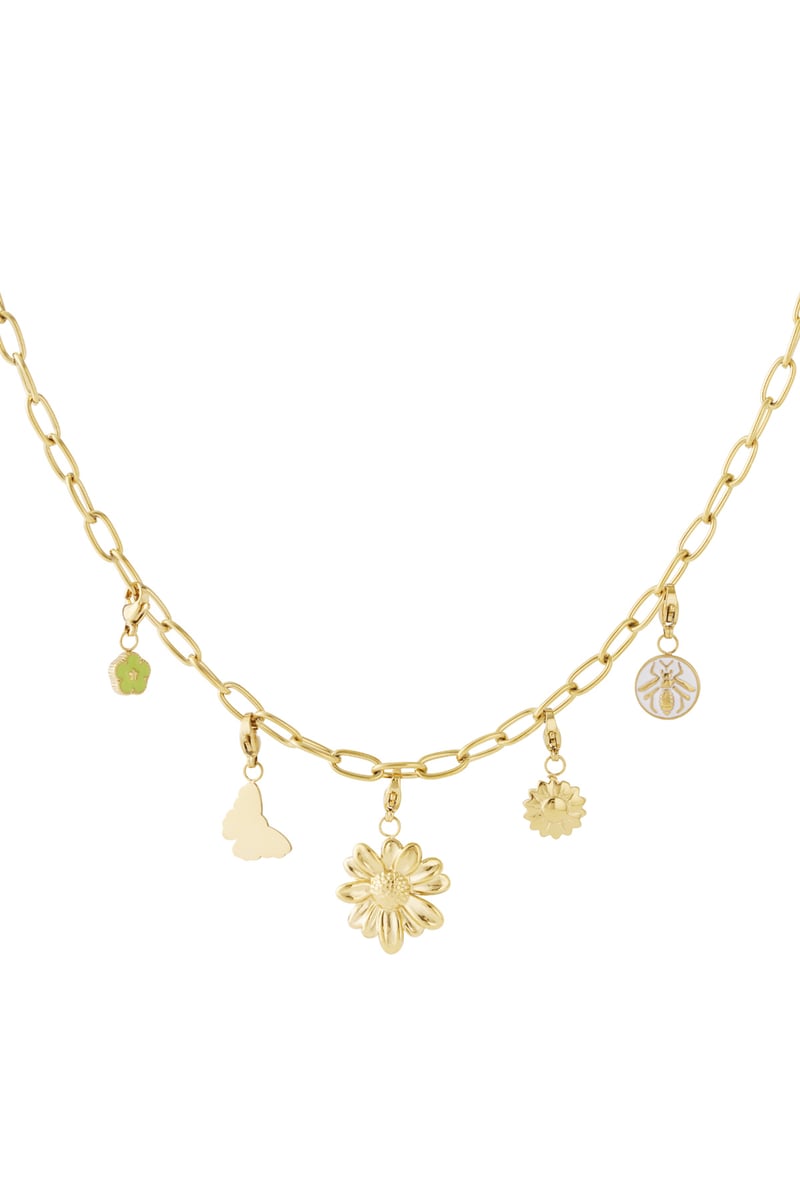 DIY - Halskette mit Blumenmotiv - Mix and Match Kette - afHandmade
