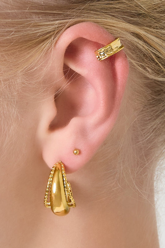 Ear Cuff – Gehämmerte Oberfläche - afHandmade