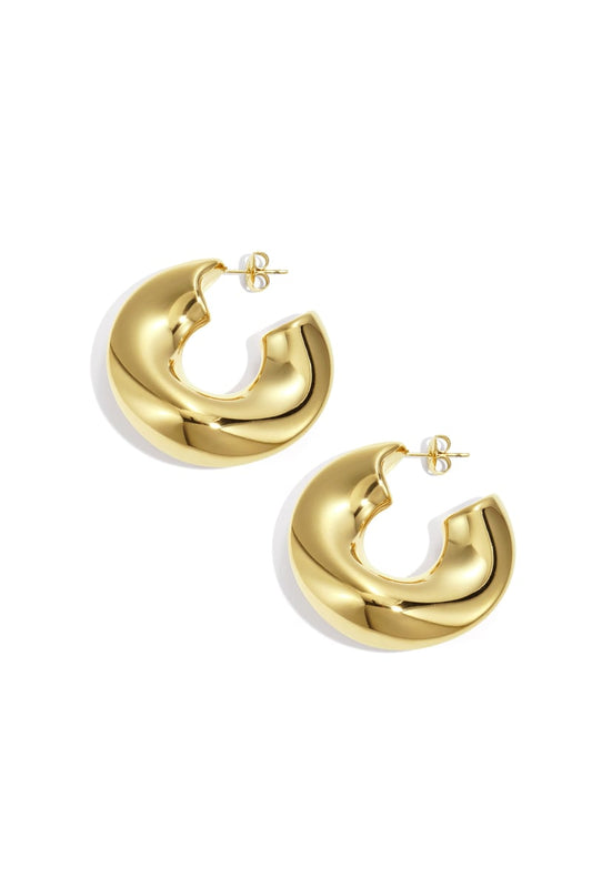 Edelstahl Creolen Kreis Statement Damenschmuck - afHandmade