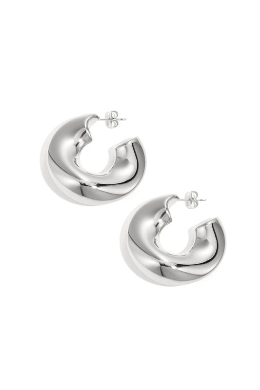 Edelstahl Creolen Kreis Statement Damenschmuck - afHandmade