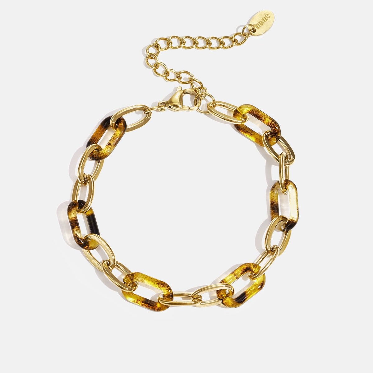 Edelstahl - Kettenarmband mit Leopardenmuster, lässiger Alltagsschmuck für Damen - afHandmade