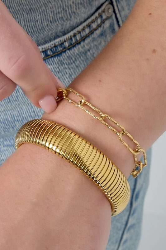 Edelstahlarmband in unregelmäßiger Form – Modern & Elegant - Damenschmuck - afHandmade