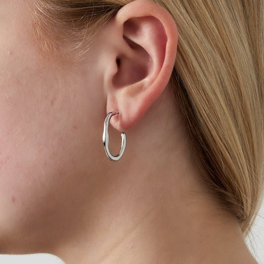 Elegante Clip - Creolen – leicht geschwungene Ohrringe - afHandmade