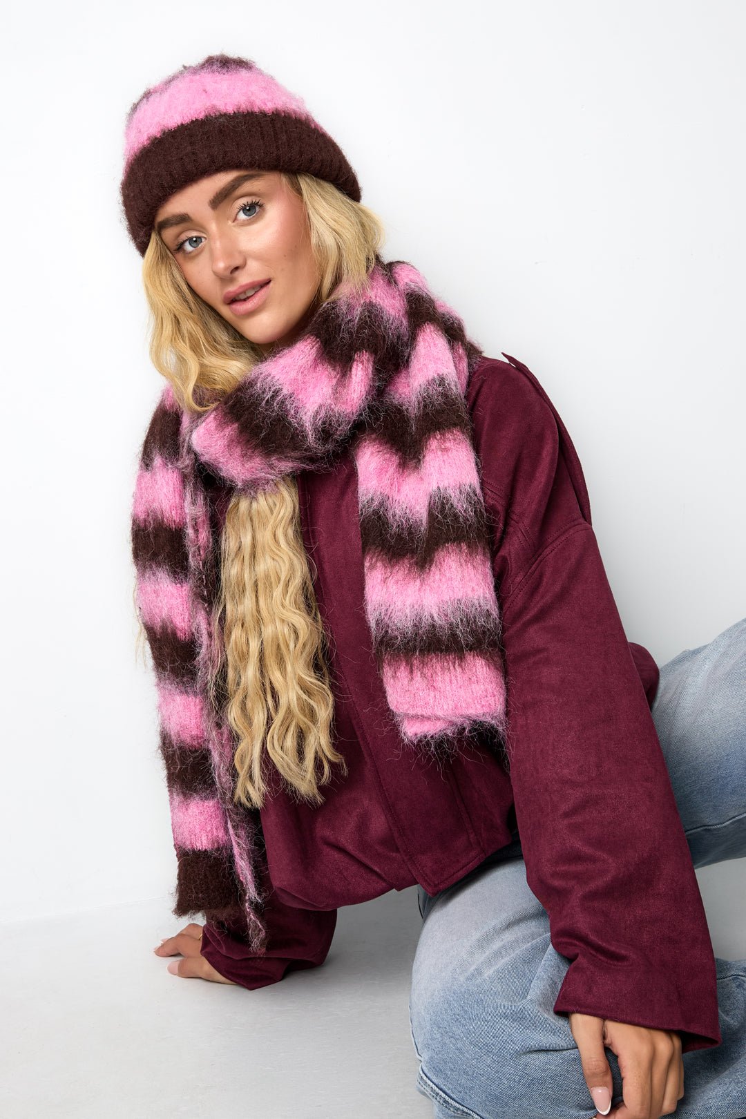 Flauschiger Streifenschal „Soft Stripes“ – Kuscheliger Winterschal - afHandmade