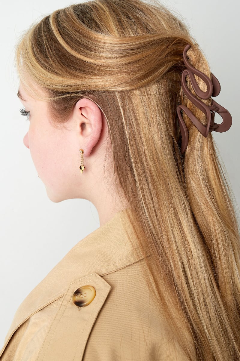 Haarspange Matte Curl - Schwarz - afHandmade