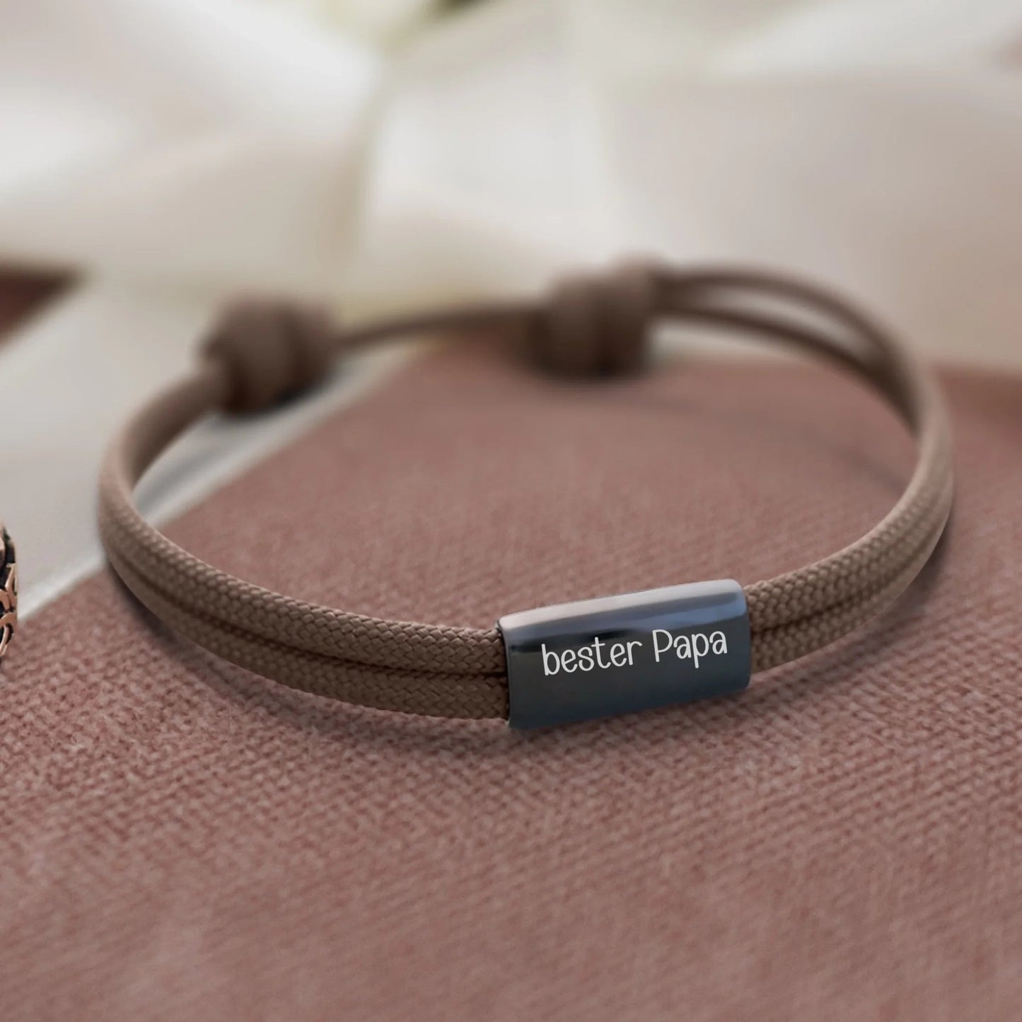 Herrenarmband mit Gravur - Segeltau Armbänder Herren - Geschenkidee Männer - afHandmade