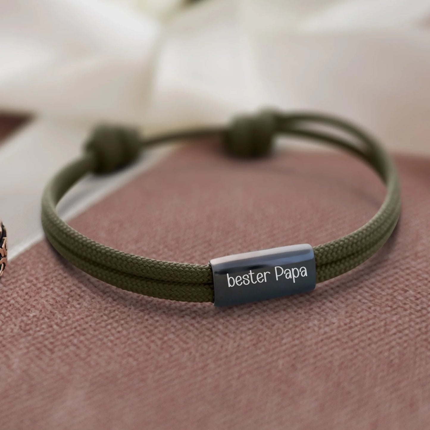 Herrenarmband mit Gravur - Segeltau Armbänder Herren - Geschenkidee Männer - afHandmade