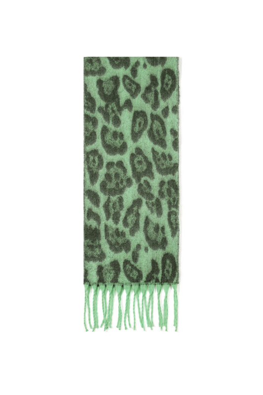 Leo-Schal für Damen – Kuscheliger Schal mit Animal-Print & Fransen - afHandmade
