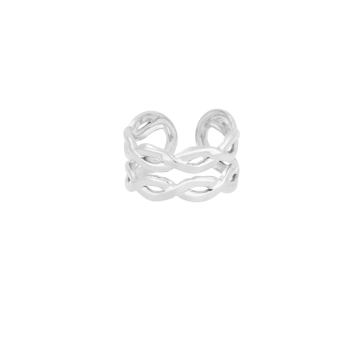 Mehrlagiger Wirbelring Edelstahl verstellbar – wasserfester Statement Ring Damen - afHandmade