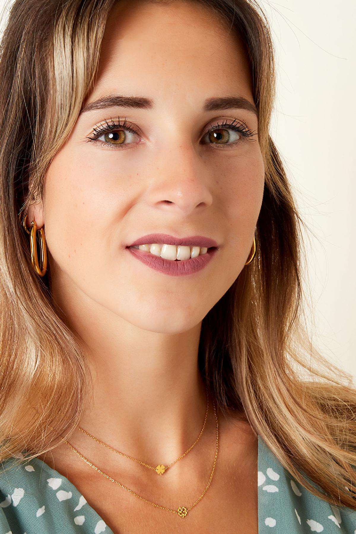 Minimalistische Halskette mit Klee - Anhänger - afHandmade