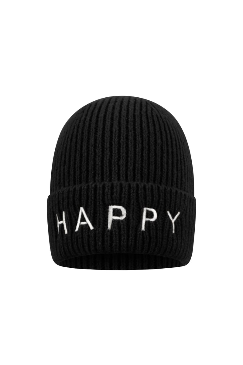 Mütze Damen mit Aufdruck "Happy" - afHandmade