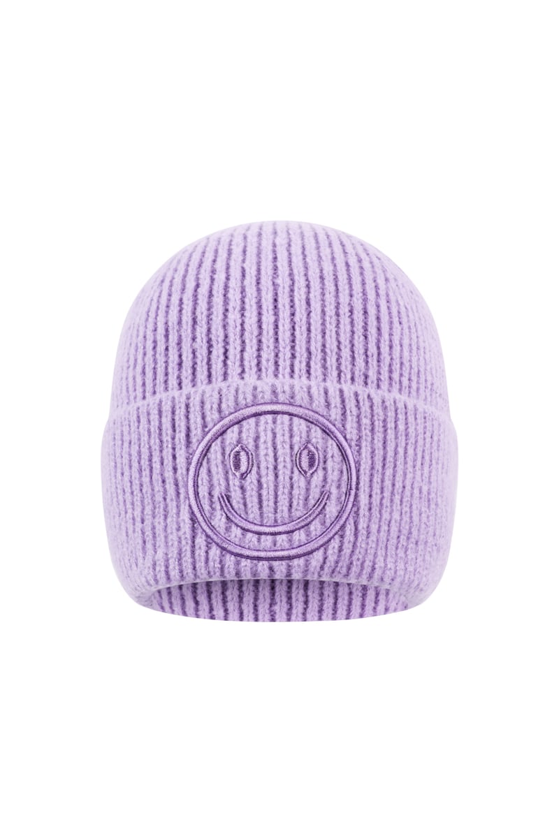 Mütze für Damen mit lächelndem Gesicht bestickt - afHandmade