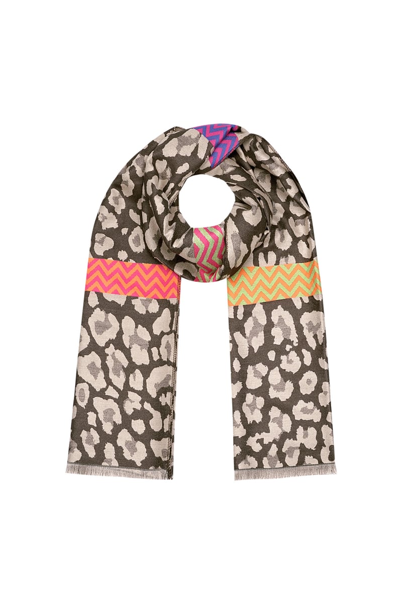 Panther - Schal mit farbigen Details - afHandmade