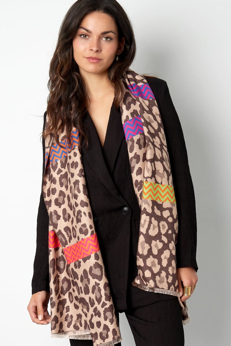 Panther - Schal mit farbigen Details - afHandmade