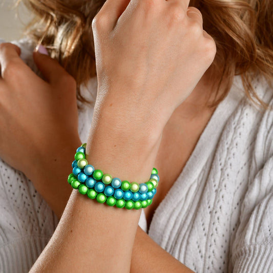 Perlenarmband – 8mm Perlen - grün - afHandmade