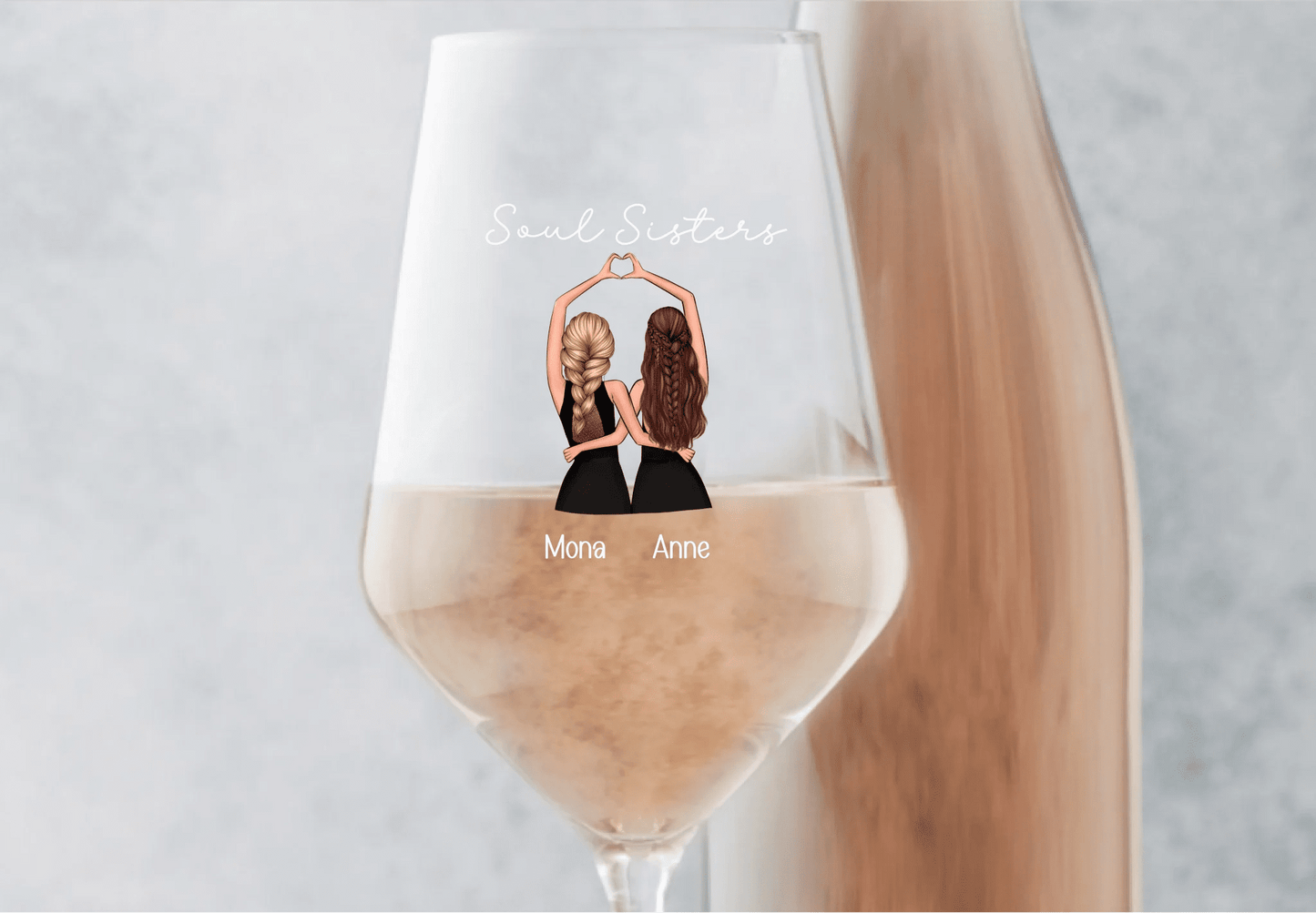 Personalisiertes Weinglas für die beste Freundin – Stilvoll und einzigartig - afHandmade