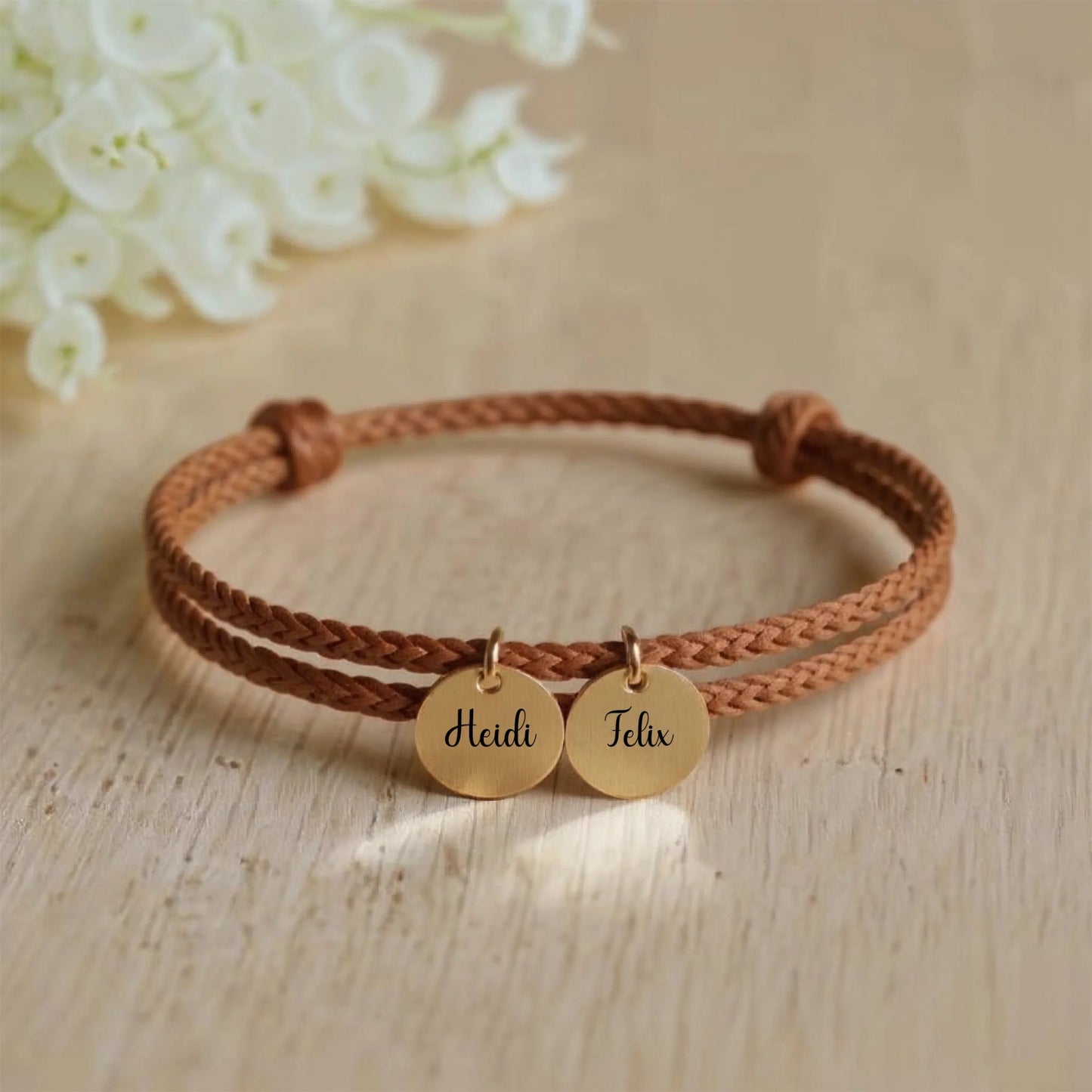 segeltau armband mit personalisiertem anhänger - afHandmade