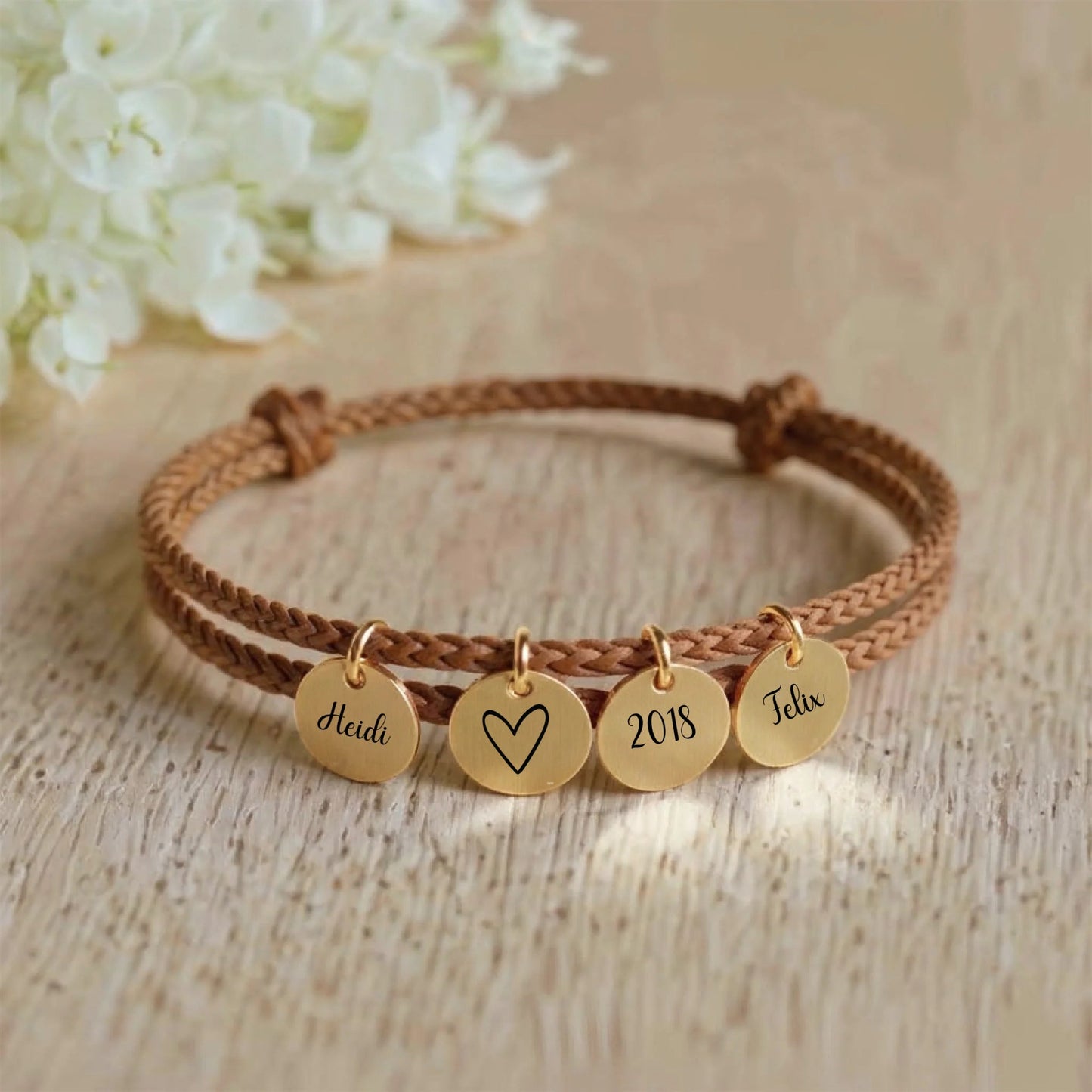 segeltau armband mit personalisiertem anhänger - afHandmade