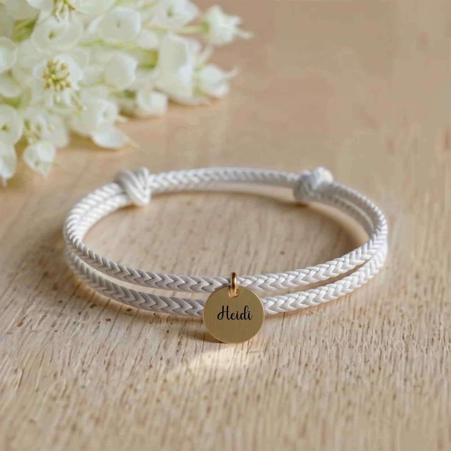 segeltau armband mit personalisiertem anhänger - afHandmade