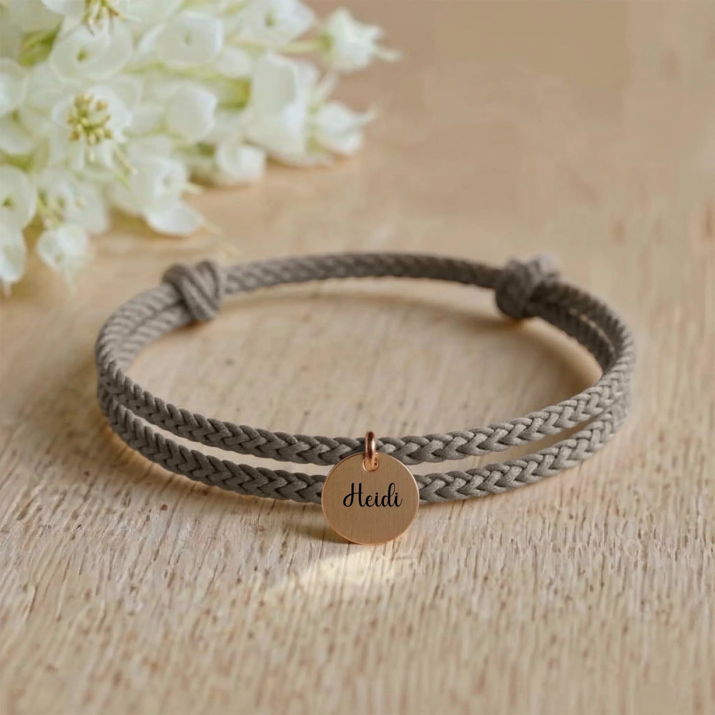 segeltau armband mit personalisiertem anhänger - afHandmade