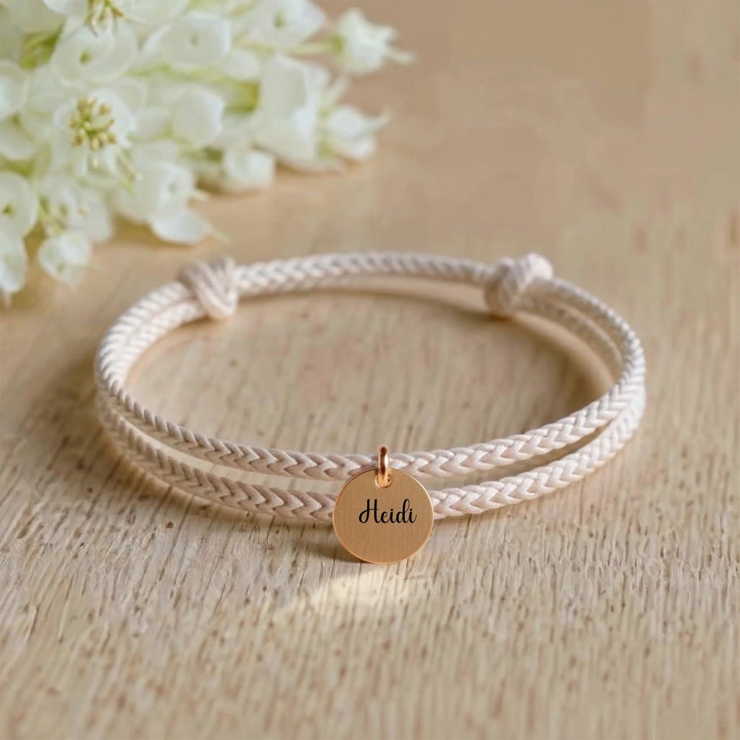 segeltau armband mit personalisiertem anhänger - afHandmade