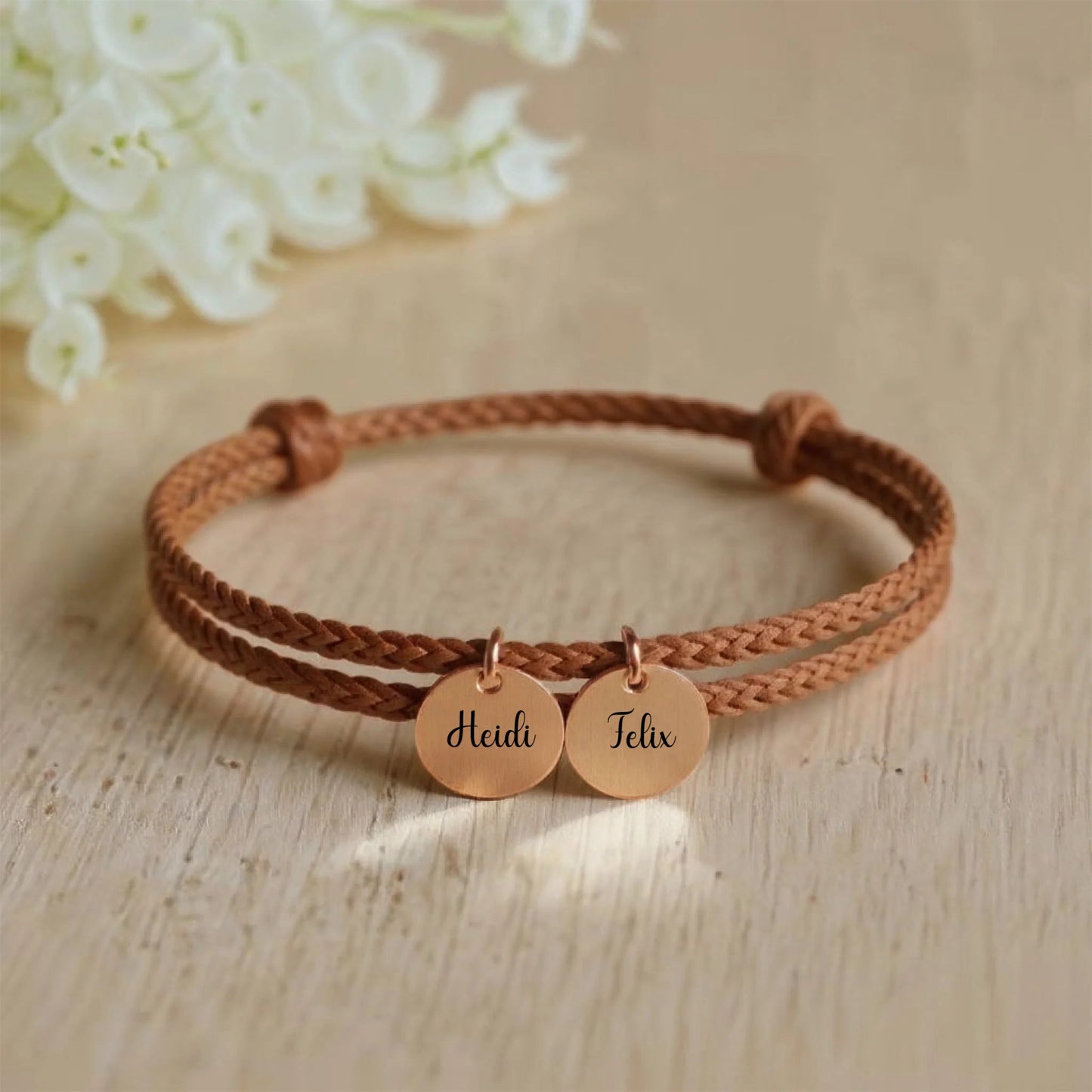 segeltau armband mit personalisiertem anhänger - afHandmade