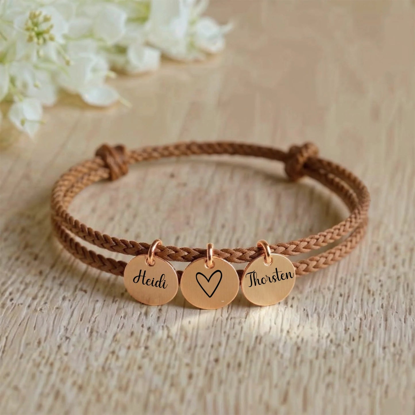 segeltau armband mit personalisiertem anhänger - afHandmade