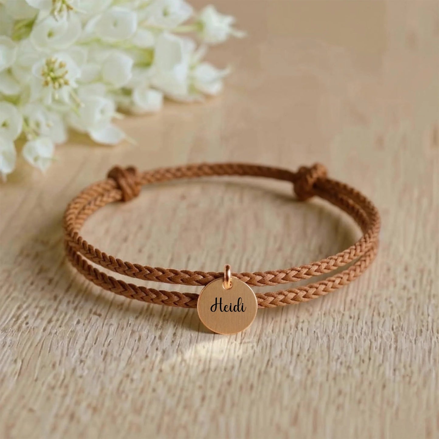 segeltau armband mit personalisiertem anhänger - afHandmade