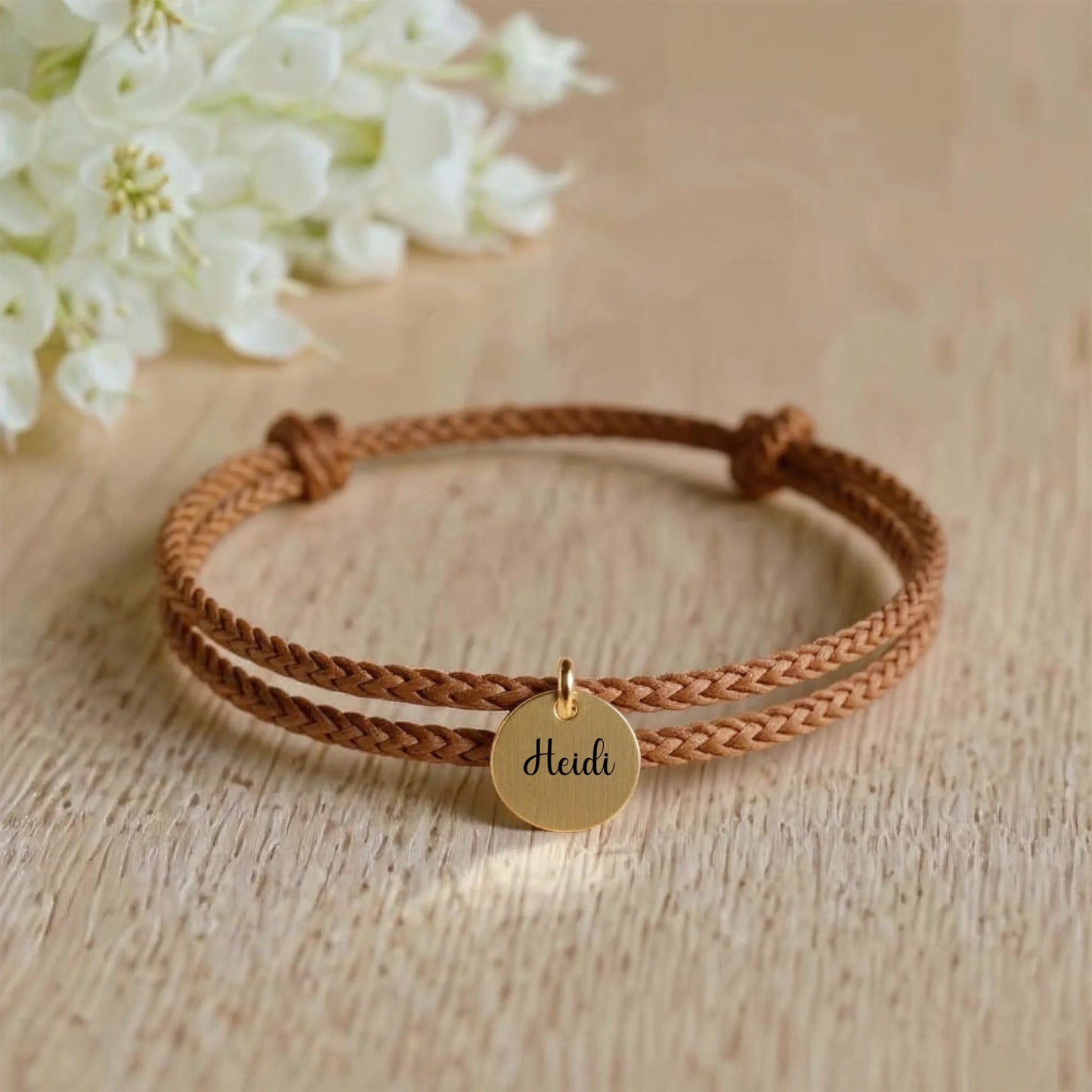 segeltau armband mit personalisiertem anhänger - afHandmade