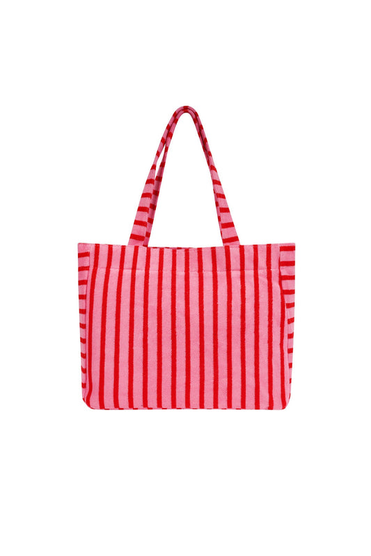 Stylische gestreifte Tragetasche – Lässige Alltagstasche mit modernem Design - afHandmade