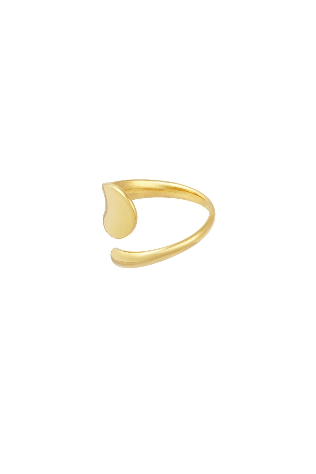 Verstellbarer Edelstahl Ring mit Tropfen & Platte – Eleganter Statement Ring wasserfest - verstellbar - afHandmade