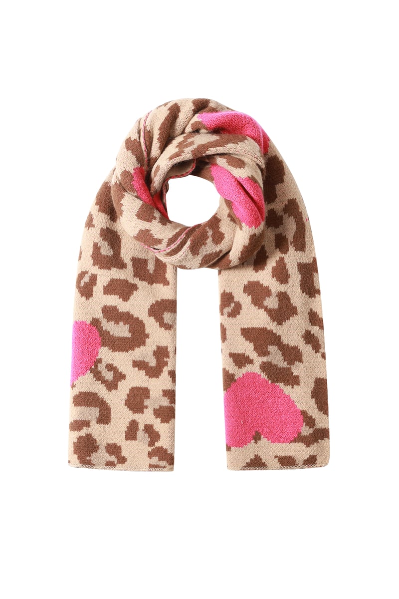 Winterschals Leooptik Herz Casual Acryl - afHandmade