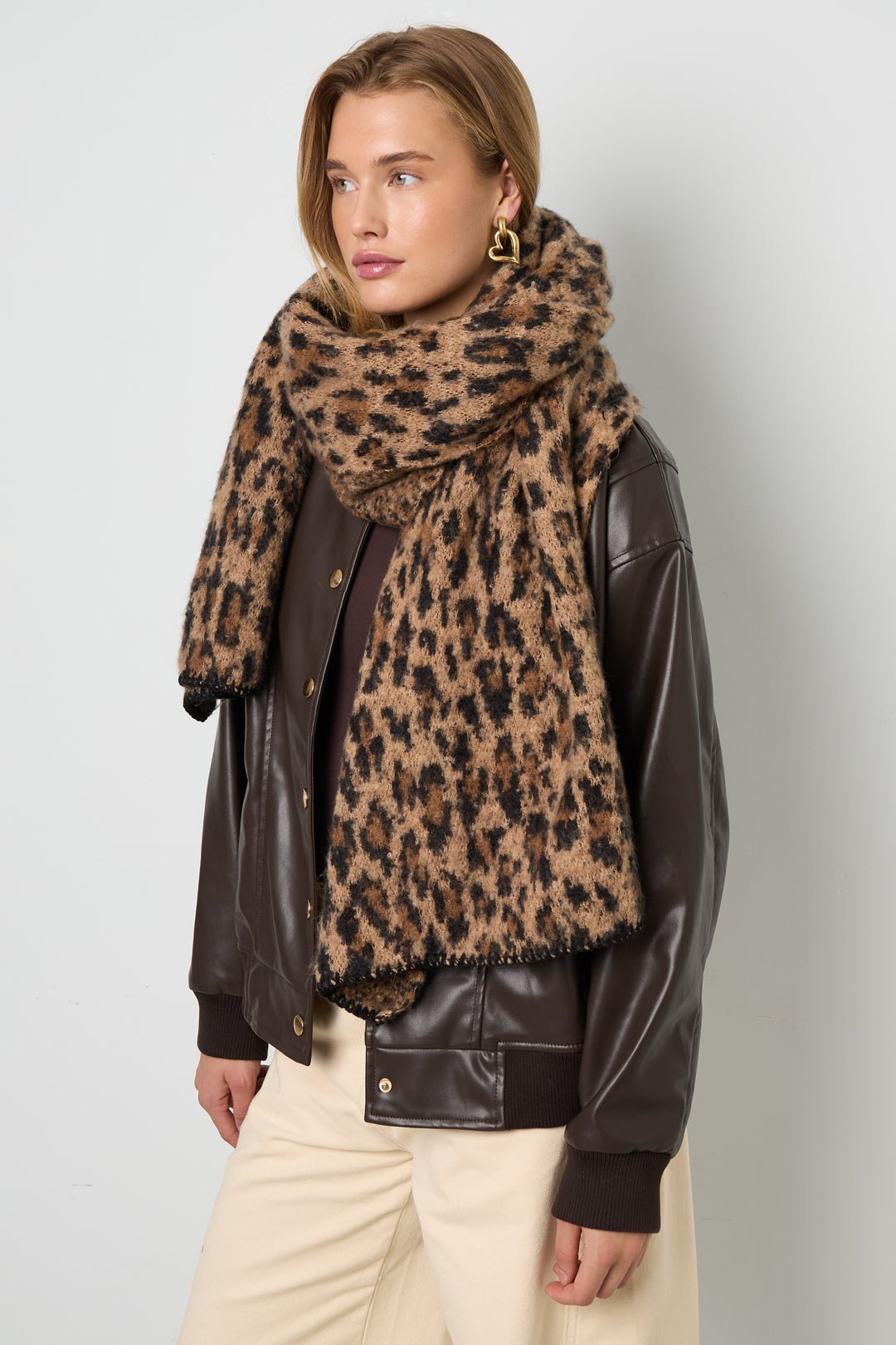 Winterschals Leopardenmuster - afHandmade
