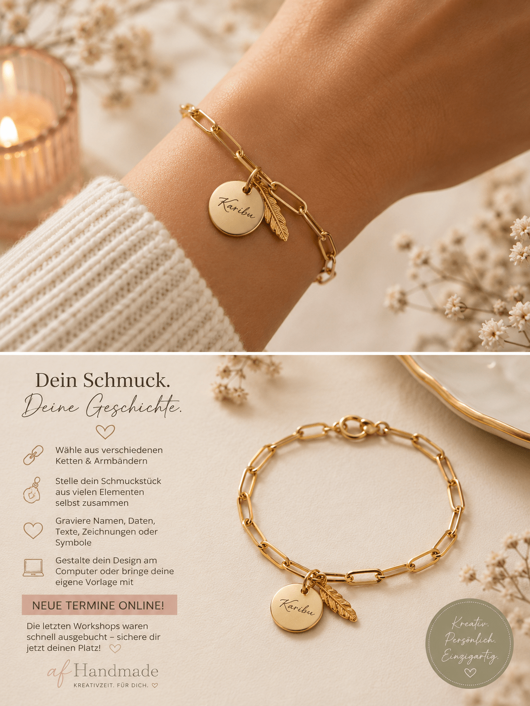 Workshop GRAVIEREN 13.10. - Cozymood Vreden 18:00 Uhr bis ca. 21:00 Uhr - afHandmade