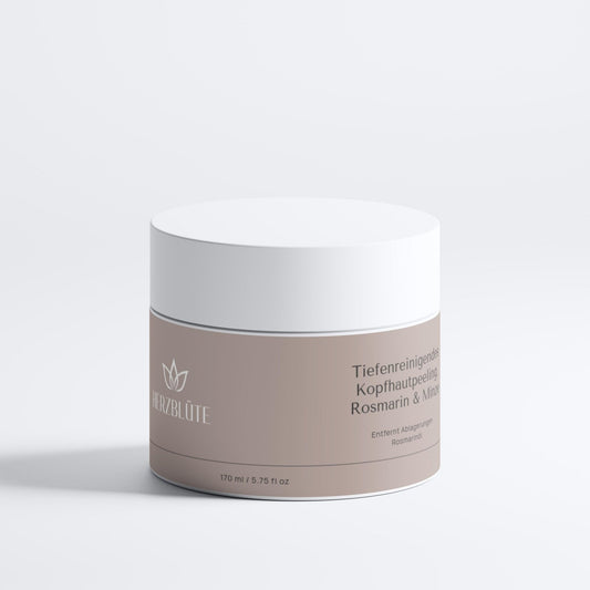 Tiefenreinigendes Kopfhautpeeling, Rosmarin und Minze – Die Basis für gesundes, kräftiges Haar - afHandmade