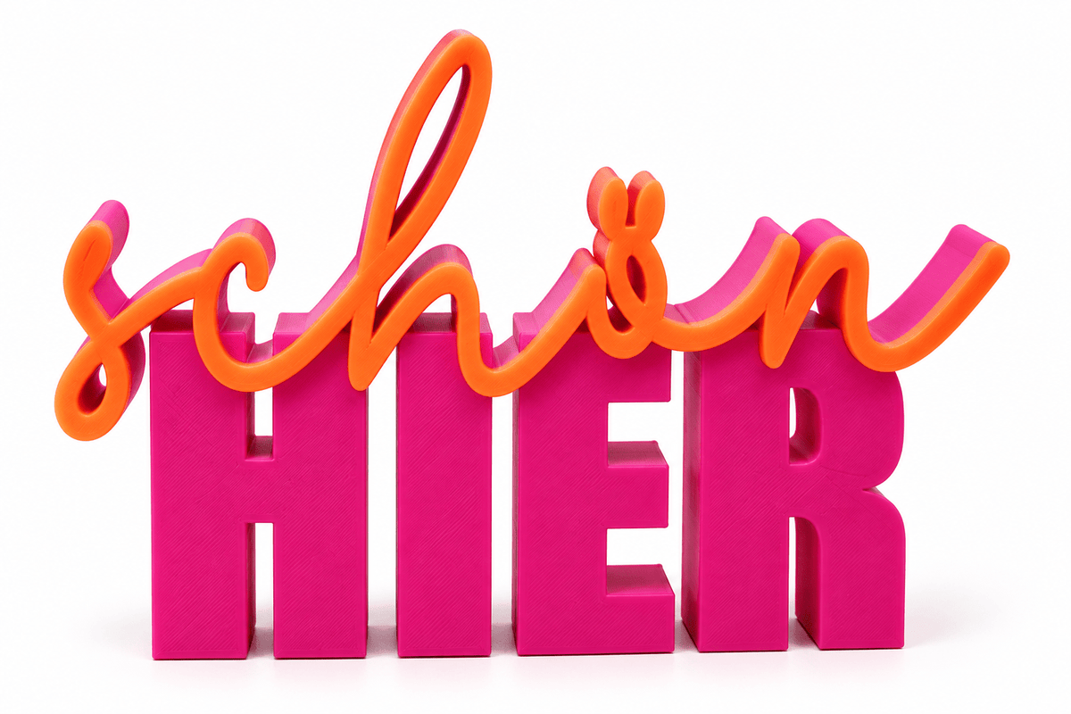 3D-Deko Schriftzug „schön HIER“ – Moderne Wohndeko - afHandmade