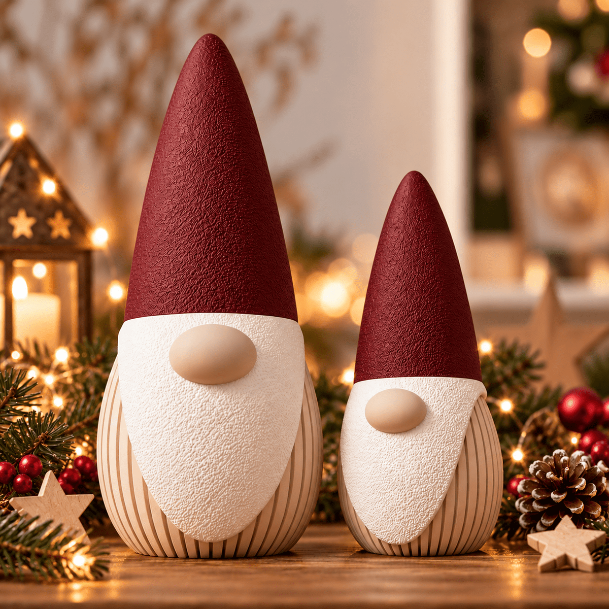 3D-Druck Wichtel im 2er-Set – Moderne Weihnachtsdeko mit Überraschung - afHandmade