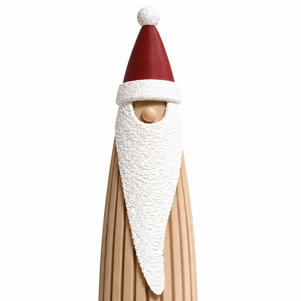 3D-gedruckter Weihnachtsmann als Weihnachtslaterne – mit abnehmbarer Mütze - afHandmade