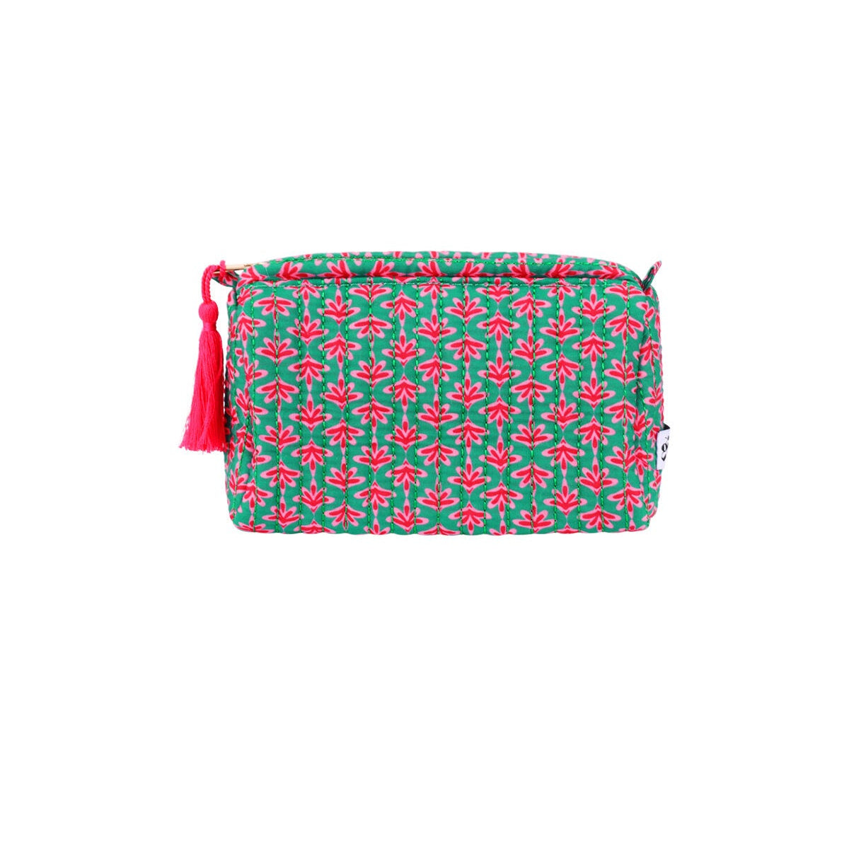 Kleine Kosmetiktasche mit Blumenmuster – Kompakte Beauty Bag 18 x 8 x 11 cm